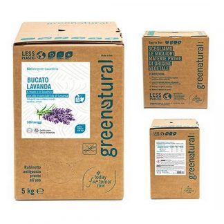 Bucato Liquido Mano e Lavatrice GREEN NATURAL LAVANDA - ECOBIO Bag 5kg