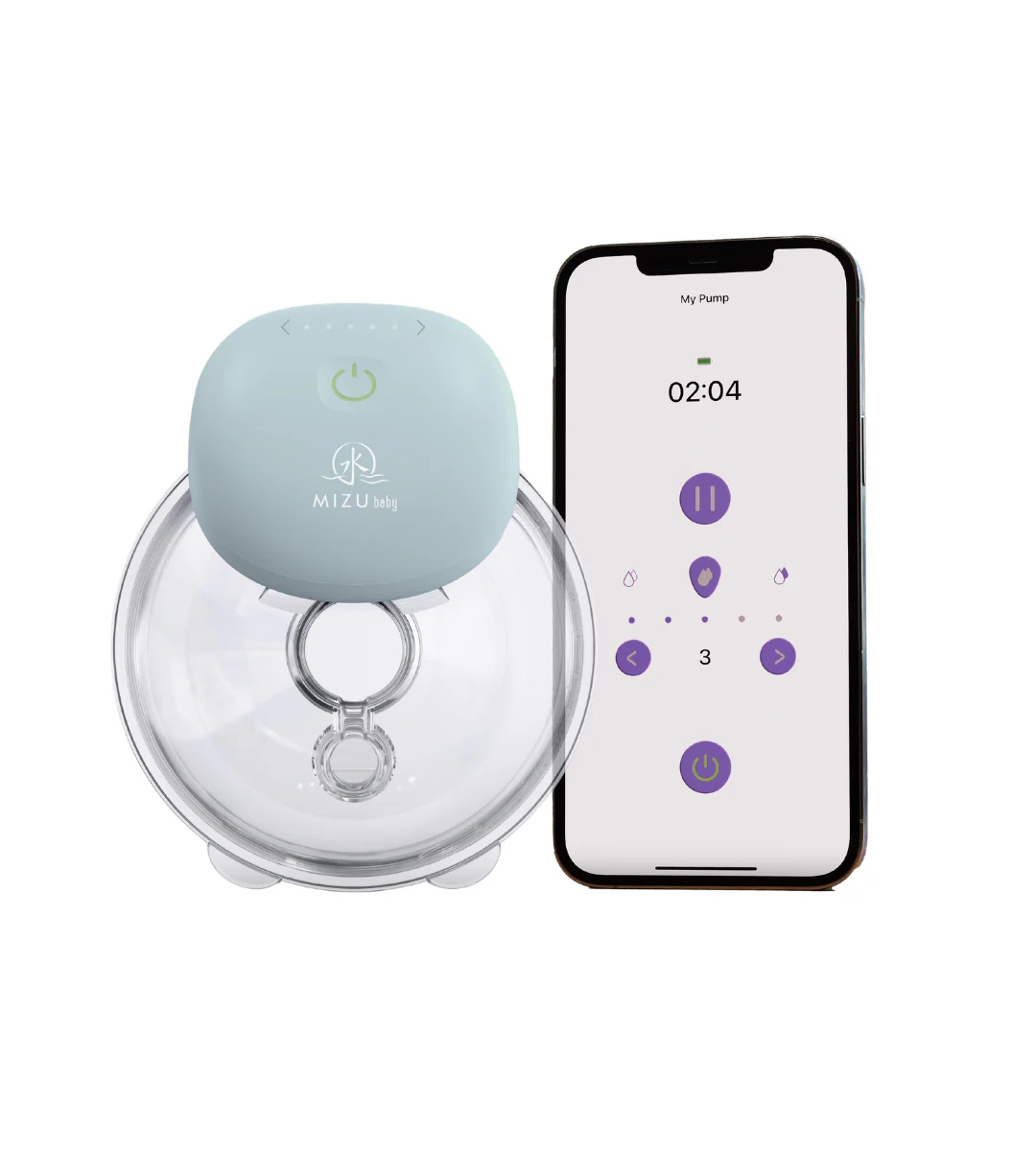 KIYO WEAR APP TIRALATTE INDOSSABILE Trifase con Bluetooth MIZU Baby
