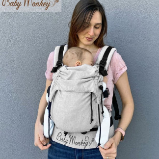 Marsupio ergonomico BABY MONKEY REGOLO NEWBORN ESSENTIAL Grigio