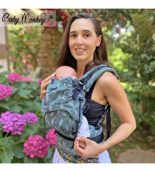 Marsupio ergonomico BABY MONKEY REGOLO NEWBORN ARBOREA Misto Lino
