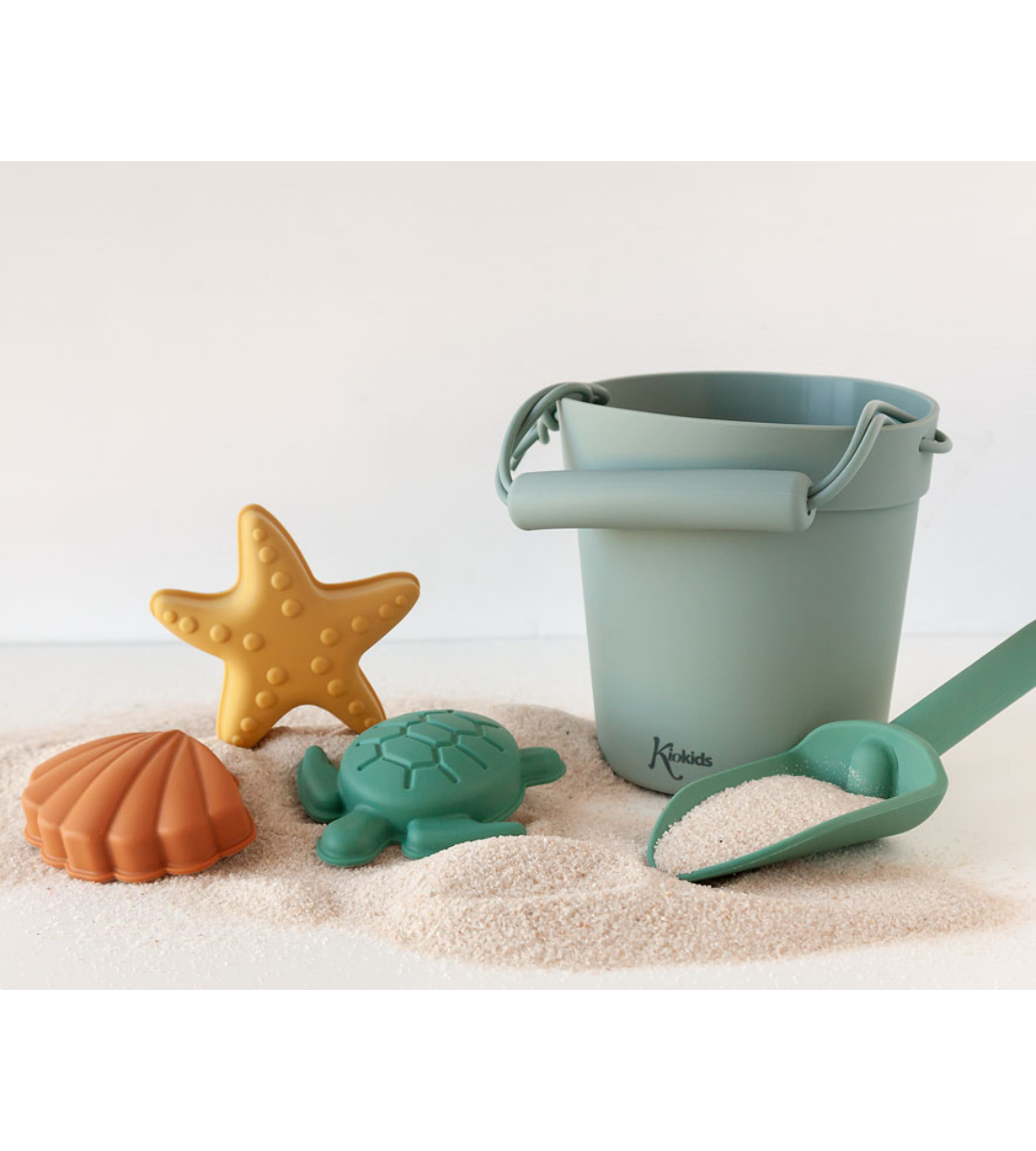 SET SECCHIELLO con GIOCHI DA SPIAGGIA in Silicone KIOKIDS - immagine 4