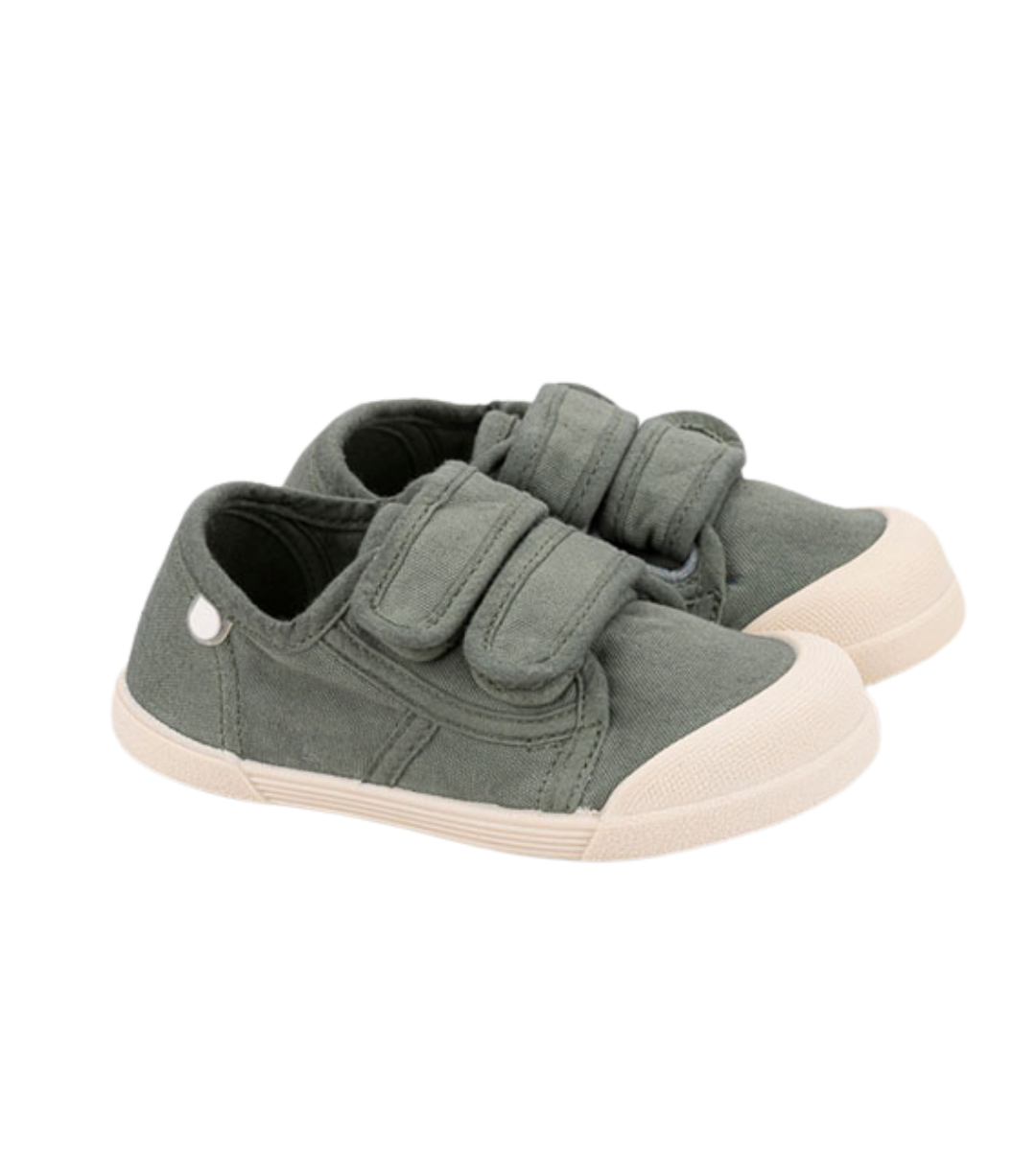 SCARPE di tela Barefoot LONA CHIUSURA A STRAPPO IGOR Kaki