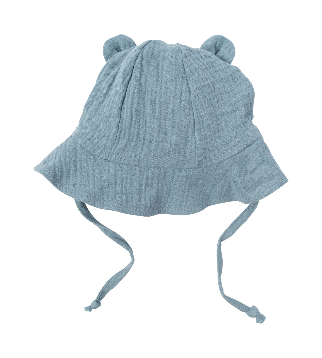 CAPPELLINO BIMBO con Orecchie Orsetto in Mussola di Cotone WOOLY ORGANIC