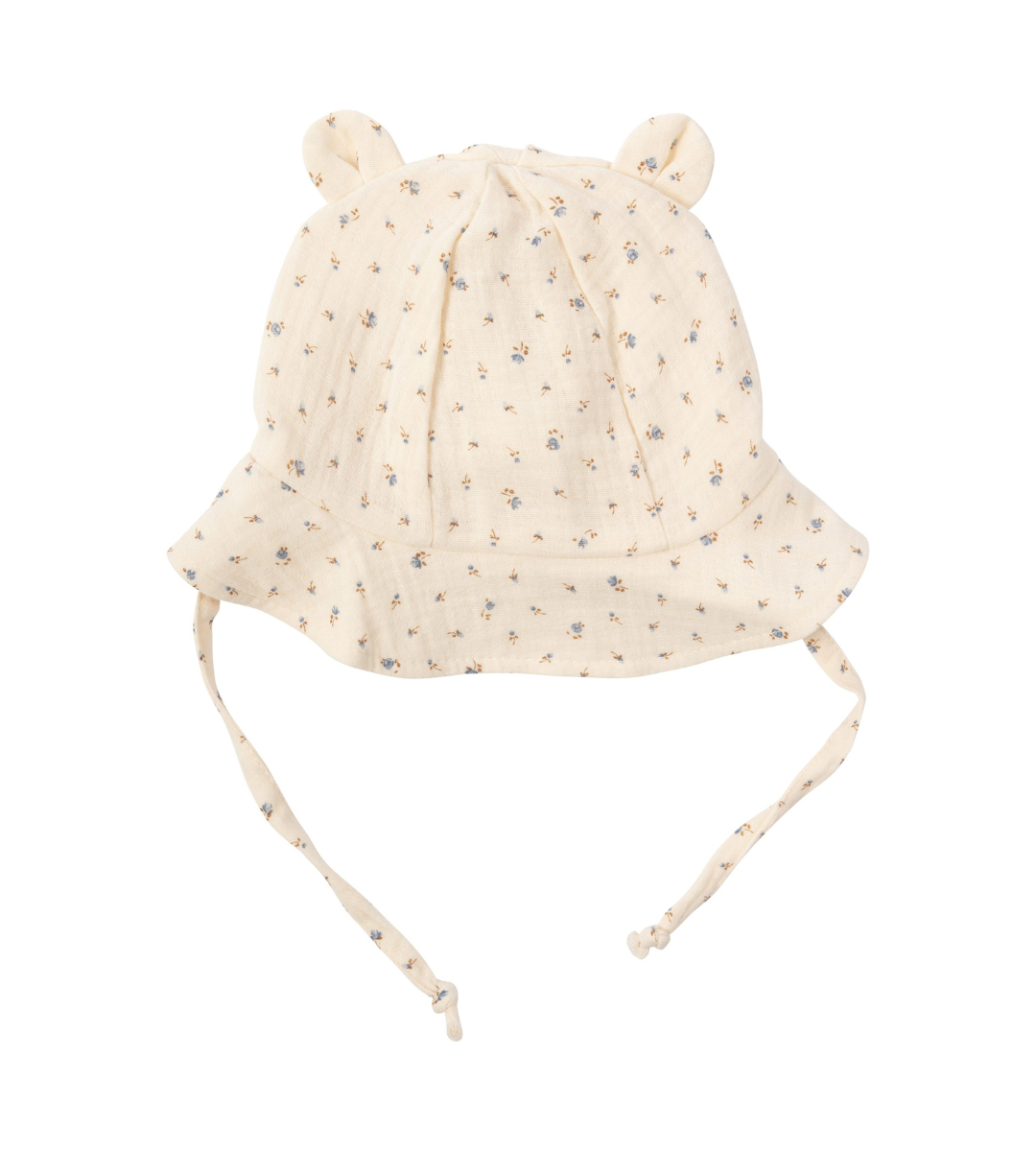 CAPPELLINO BIMBO con Orecchie Orsetto in Mussola di Cotone WOOLY ORGANIC