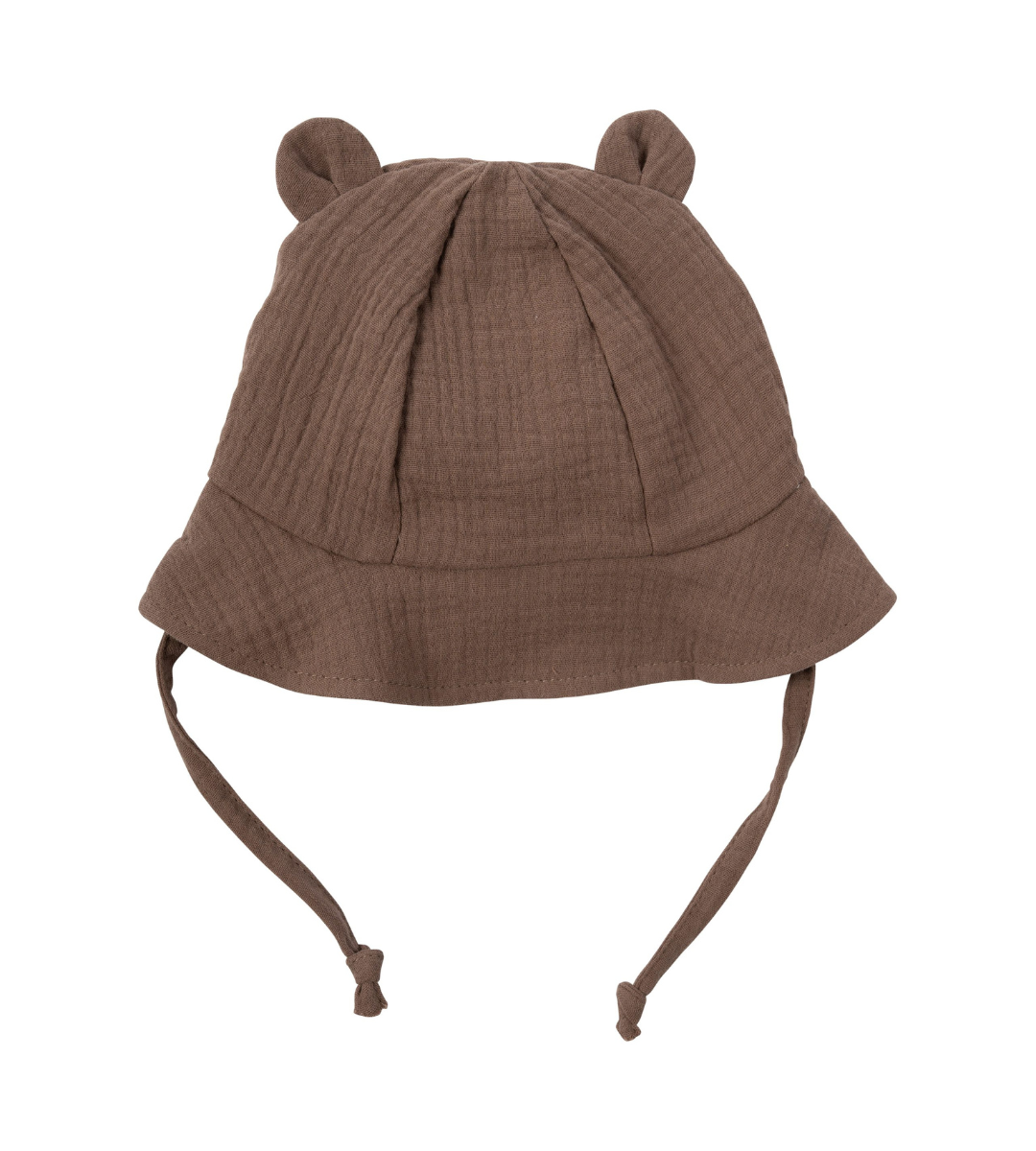 CAPPELLINO BIMBO con Orecchie Orsetto in Mussola di Cotone WOOLY ORGANIC