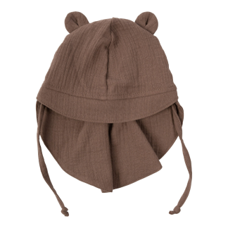 CAPPELLINO BIMBO con Orecchie Orsetto Tesa Larga WOOLY ORGANIC