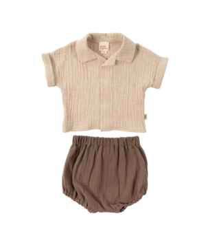 COMPLETO BIMBO in Mussola di Cotone WOOLY ORGANIC