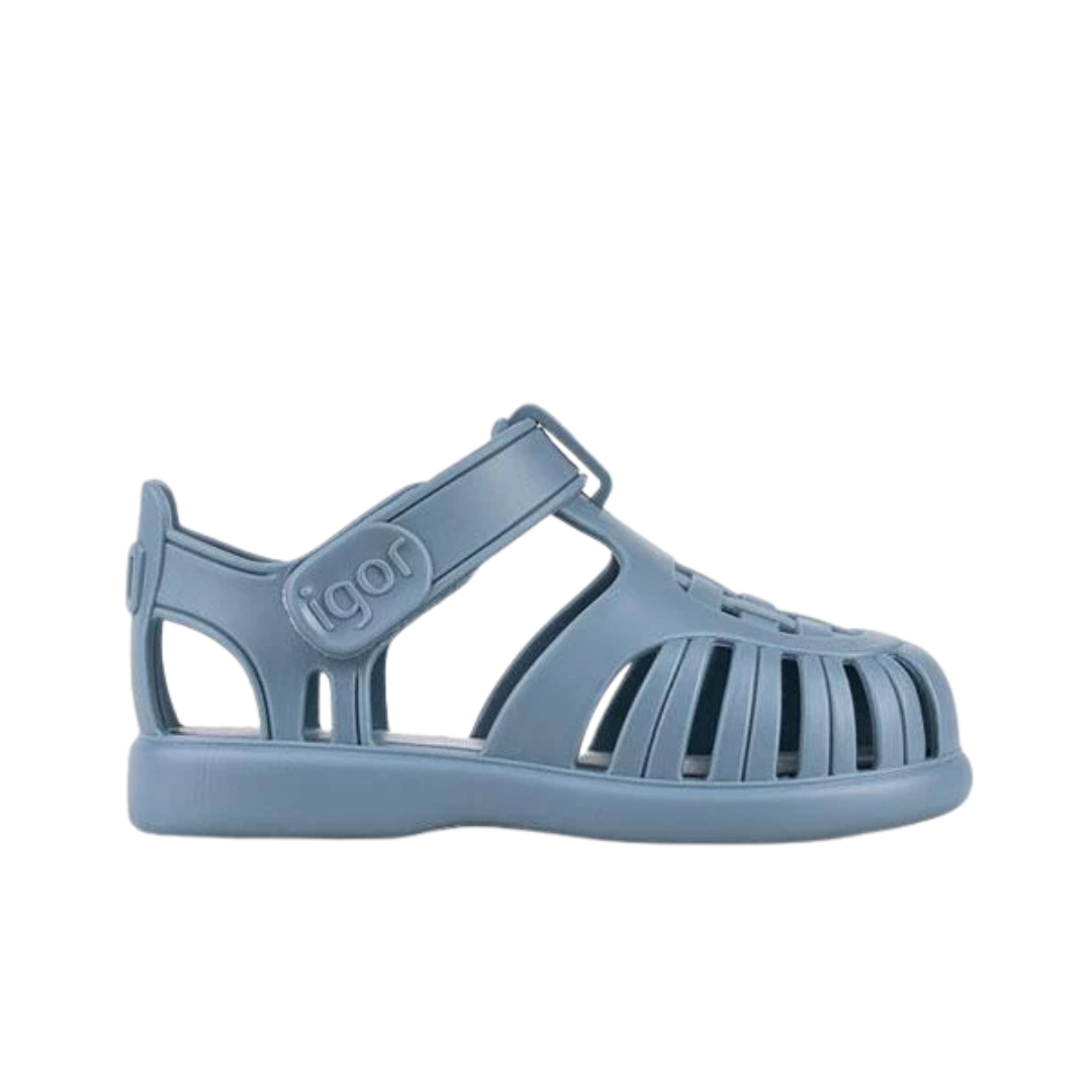 SANDALI in Gomma Tobby Solid IGOR Blu Oceano